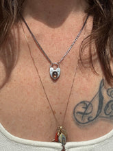 Load image into Gallery viewer, Tourmaline Heart Lock Necklace
