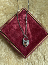 Load image into Gallery viewer, Tourmaline Heart Lock Necklace
