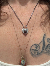 Load image into Gallery viewer, Tourmaline Heart Lock Necklace
