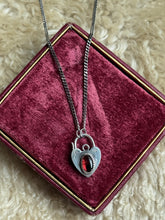Load image into Gallery viewer, Tourmaline Heart Lock Necklace
