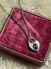 Load image into Gallery viewer, Tourmaline Heart Lock Necklace
