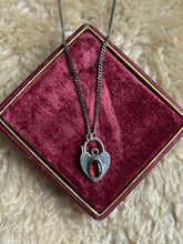 Load image into Gallery viewer, Tourmaline Heart Lock Necklace
