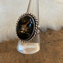 Load image into Gallery viewer, Large Black Scorpion Sterling Silver Ring

