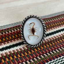 Load image into Gallery viewer, Large White Scorpion Ring
